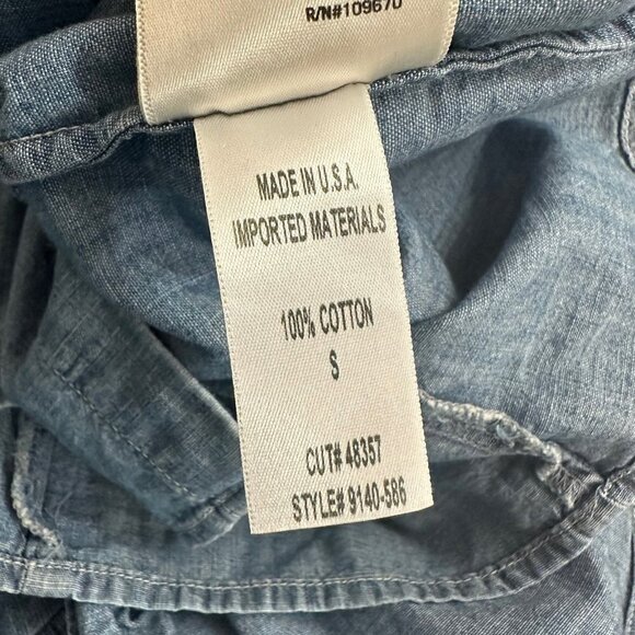 Citizens of Humanity Jolene Denim Blouse Size S - Picture 6 of 7